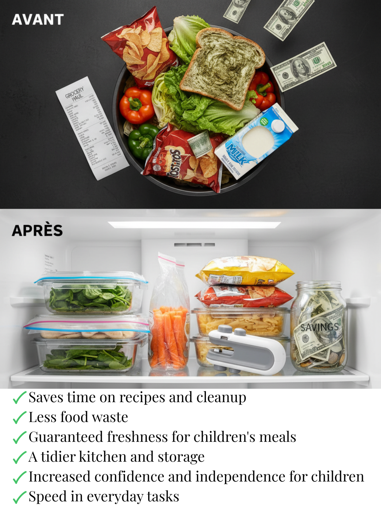 Mini scelleuse de sacs, 2 en 1 améliorée 2025