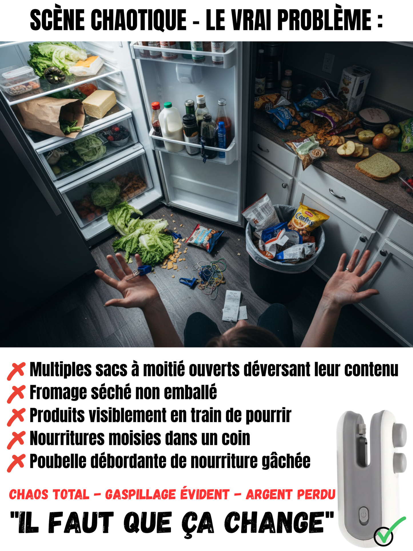 Mini scelleuse de sacs, 2 en 1 améliorée 2025